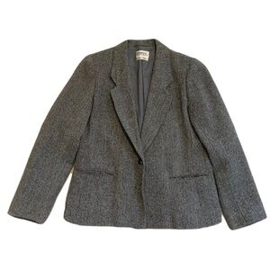 Vintage 70s/80s Ports International Wool Herringbone Blazer Jacket Size 8